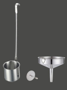 Metal Alcohol Pouring Spoon Home Use Funnel Bar Tool Wine Brewing Workshop Drunkenness Measuring Device Non-Drip Pouring End