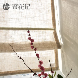 LIANHUAJI | Minimalist Linen Semi-Transparent Roman Curtain