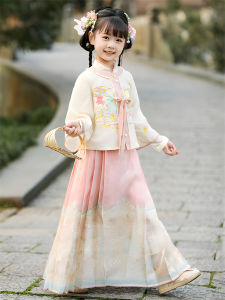 Elegant Embroidered Princess Style Chinese Tang Suit Childrens Costume for Girls Spring Autumn New Arrival Fairy Tale Fashion