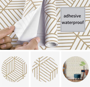 3/5/8m Abstract Geometric Wallpaper Grid Self Adhesive Arrow Peel And Stick Contact Paper For Wall Renovation Furniture Sticker