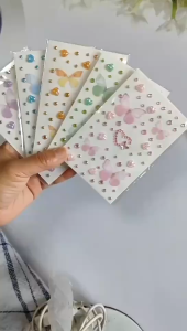 Stiker berlian kupu-kupu hari anak / riasan panggung / konser / riasan mata wajah / berlian dengan perekat di bagian belakang / berlian