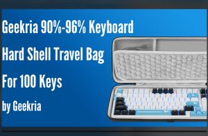 GEEKRIA 100keys keyboard Case Compatible with RK Royal KLUDGE RK100 Keychron K4 Keychron v5 90%-96% Compact Keyboard Casing (Grey)