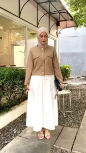 Audy Skirt Rok Korean Style Loose - Rok Flare Wanita Kerja Kantor Span Panjang A Line Jumbo Payung