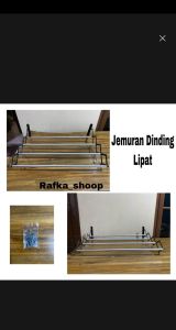 jemuran Dingding lipat 75x60 besi asli strip 2mm