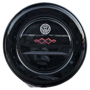 FIT CLUB | Durable Spare Tire Cover Stainless Steel Bright Metal Lockable Easy Installation