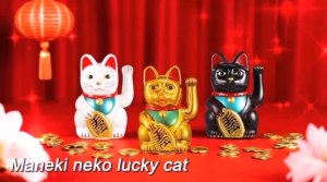 Lucky Cat/Fortune Cat/Lucky Beckoning Waving Wealth Cat/Gold Feng Shui Lucky Cats/Arm Swing Cat
