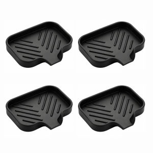1/2/4/6pc Silicone Soap Tray/Stand Self-Draining Soap PadMultifunctional No-Punch Sink Tray Storage Rack for Bathroom Kitchen