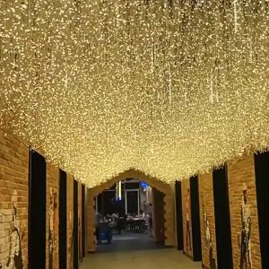 【BUY 1 TAKE 1】Solar Christmas Lights LED Curtain Lights Outdoor Waterproof Icicle Waterfall String Lights