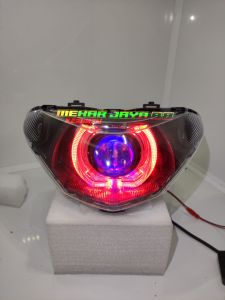 Lampu utama Mio New Smile semi biled ala ala projie 4.5inc full hitam