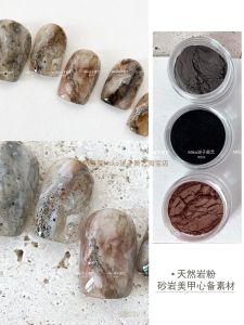 Fancy Sandstone Style Nail Material Natural Rock Powder Adjustable Glue Nature Series Mineral Texture Granular Powder