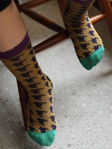 ถุงเท้าเด็กผู้ชายและผู้หญิงแบบยูนิเซ็กซ์สไตล์ย้อนยุค ถุงเท้าครึ่งแข้งแบบไม่มีหัวเข็มขัด ถุงเท้าแบบเดี่ยว ถุงเท้าผ้าฝ้ายผสมโพลีเอสเตอร์