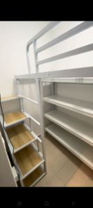 Loft bed customize with shelf Singapore for helper room loft bed/bomb shelter/utility room/store room/smaller room bed customize