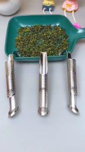 Stainless Steel Tea Infuser Pipe Design Tea Strainer Steeper Reusable Tea Bag Mesh Tea Filter with Hanging Hook