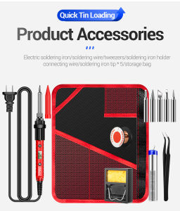 ANENG | ANENG SL105 Adjustable Temperature Electric Soldering Iron 60W 220V with LCD Digital Display for Welding 180℃-520℃ / 248℉-968℉
