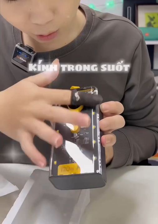 Sạc Dự Phòng 30000mAh 120W Trong Suốt Sạc Siêu Nhanh Siêu Bền Kết Hợp ...