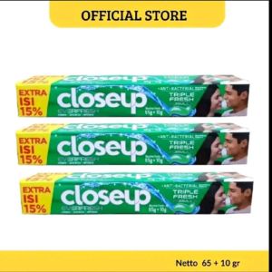 Murah!!! 3 Pcs Close Up 65g + 10g / 3 pcs close up kemasan 65g + 10g