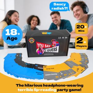You Say Guess Brainstorming Party Game with Bluetooth Noise Cancelling Headphones Family Entertainment Board Game Gift Idea.