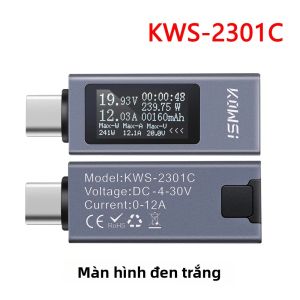 Gaqqee | Đồng Hồ Đo Điện Áp DC 4-30V 0-12A Màn Hình Kỹ Thuật Số Type-C Vôn Kế Đa Chức Năng Bộ Sạc Máy Đo Công Suất Máy Đo Điện