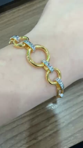 Poh Heng Jewellery 22K Circle of Glamour Bracelet in Yellow White Gold [Price By Weight]