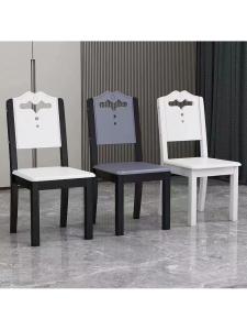 Modern Simplicity White Wooden Dining Chair Home Hotel Restaurant Eating Table Chair Backrest Household Bench Commercial Leisure Stool