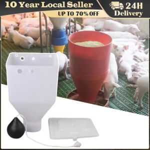 Sow Pen Feeder High Durability Smooth Surface Plastic Pig Sow Positioning Feeder with Dust-proof Cover Pig Farm Supplies