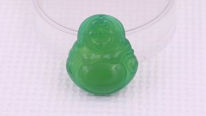 Mặt dây chuyền Phật Di lặc đá mắt hổ size nhỏ kèm móc inox mặt dây chuyền Phật cười