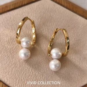 New Arrival Fresh Style Pearl Drop Earrings Glassy Surface Versatile for Autumn Winter Alloy Material Womens Fashion Jewelry