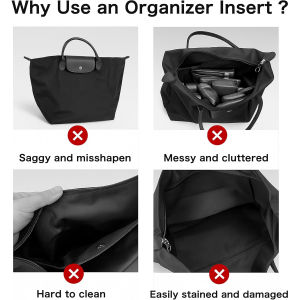 NEWOrganizer Insert For Longchamp Small Mini Size Totes Bag Felt Storage Bag Purse Insert Handbag Liner Bags Accessories