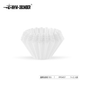 MHW-3BOMBER Hand-Poured Coffee Filter Paper Cake Cup Wave Filter Paper Commercial Use Coffee Brewing Tools Other Pieces FP5458