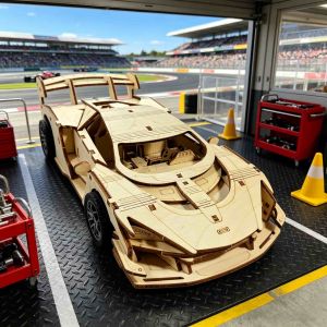 3D Wooden Supercar Puzzle: Fun and Educational DIY Craft Gift Christmas Gift Holiday Gift