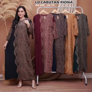 Daster Longdress Batik Pekalongan Motif Terbaru LD 110 PB 130 - Lengan Panjang - Busui Friendly kancing depan - bahan rayon adem nyaman di pakai - BISA COD