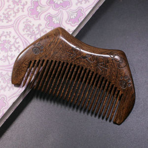 Portable Mini Pocket Green Sandalwood Comb Whole Wood Hair Brush Bag Comb Personal Care Cleaning Tool Compact Size