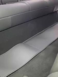 Rear Seat Lower Protective Mat For Tesla Model Y Juniper / Launch PU Leather Under Seat Anti-kick Pad Car Interior Accessories