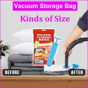 Vacuum Storage BagsDurable & Reusable Storage BagsVacuum Seal Bags For Clothing Travel Space Saver Bags For Luggage BlanketsBeddingMoving Bags（FREE Pump）