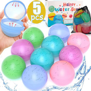 5/10Pcs Summer Outdoor Water Play and Splashing Festival Reusable Silicone Water Polo for Adults and Children Swimming Pool Beach Parent-Child Interactive Water Polo Outdoor Sports Supplies