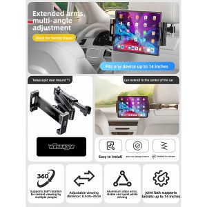 wasshope | Foldable Rear Seat iPad Support Car Mount