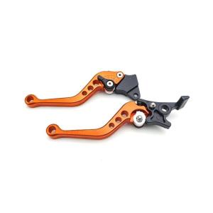 OUHOE | 2Pcs Universal Moto CNC Alloy Double Disc Brake Levers Adjustable Front Rear Lightweight for Motorbike Repair