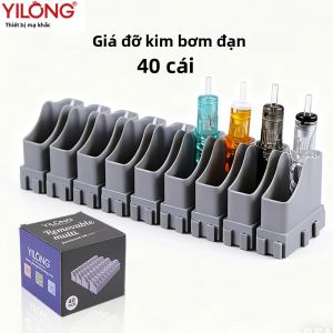 YILONG 40 Chiếc Giá Đựng Kim Xăm Hình Sáng Tạo Lắp Ráp Hộp Đựng Kim Kết Nối Chắc Chắn Chất Liệu ABS Cho Phụ Kiện Xăm Hình