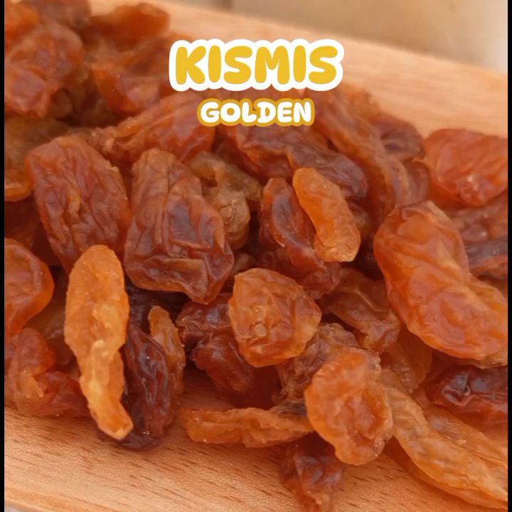 KISMIS GOLDEN RAISIN MUTIARA Rasa ASAM MANIS ENAK & SEGAR uk. Pouch,100% ALAMI KUALITAS PREMIUM