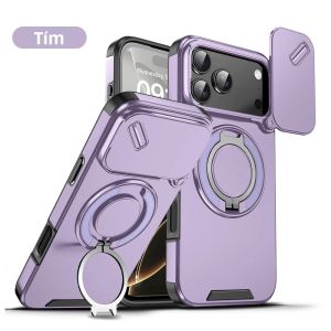 TAOYUNXI | Ốp Điện Thoại Có Giá Đỡ Từ Tính Cho iPhone 18/15/14/17/13/16/11/12 Pro Max 16e - Vỏ Bảo Vệ Camera Chống Sốc Kèm Giá Đỡ
