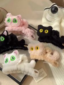 WENZHU | Cute Cat Fuzzy Hair Clip Large Size