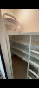 Loft bed customize with longer shelf singapore/helper loft bed customize L shape