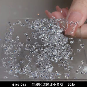 New Arrival Transparent Ice-Permeable Mini Zircon Manicure Jewelry Mini Small Size Transparent Bottom Zircon Easiest for Match Mixed Pile Style Diamond