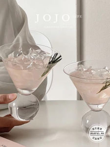 Short Stemmed Cocktail Champagne Glass JOJOS L PD Orange Martini Cup Japanese Style Pure Color Handmade Ordinary Glass