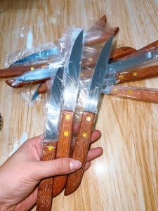 Hộp 12 Dao Thái Lan Gọt Trái Cây Cán Gỗ