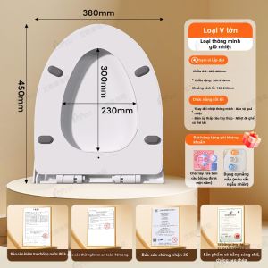 Bệ Toilet Thông Minh Có Sưởi Ấm Cho Người Cao Tuổi Giữ Nhiệt Độ Ổn Định
