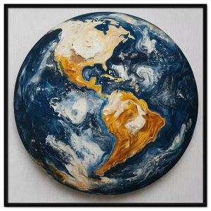 Tranh vẽ chủ đề bảo vệ môi trường trái đất. Tranh treo tường dán tường sơn dầu canvas trang trí. CGI-2008