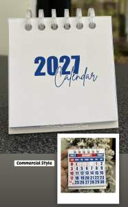 Mini Desk Calendar 2027 3x3” | Souvenir | Giveaway | Gift