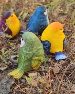 รูปปั้นนกเรซิ่น 1ชุด 4 ตัว พร้อมส่ง ราคาที่สุด ราคา 1,800 บาท