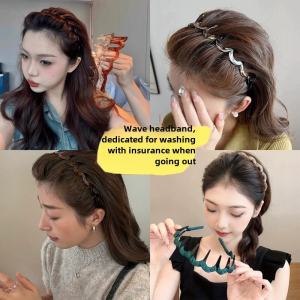 ที่คาดผมทรงคลื่นสำหรับผู้หญิง ดีไซน์ใหม่ สไตล์หวาน ไม่ติดผม ทรงระบายผมได้ดี ด้านหลังมีแปรงแบบติดกันได้ ดีไซน์เก๋ไก๋